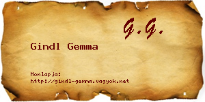 Gindl Gemma névjegykártya